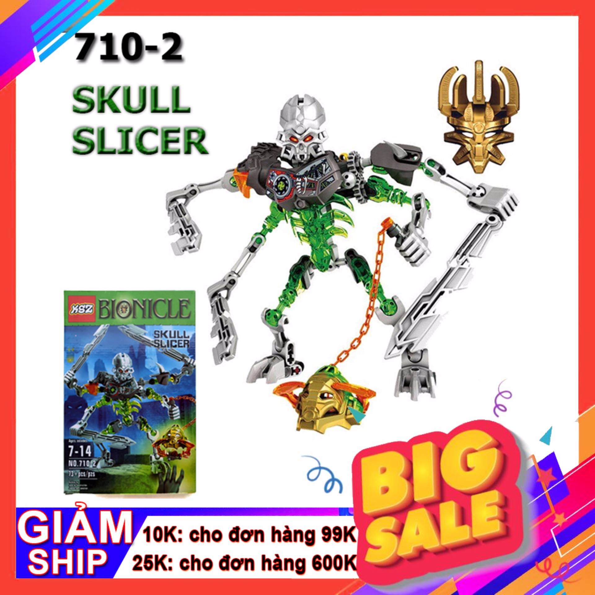 HCMĐồ chơi ghép hình Bionicle 710-2 Skull Slicer