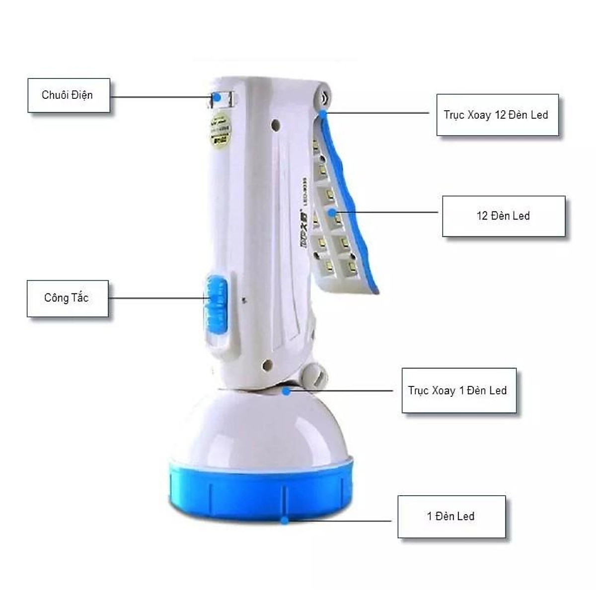 Đèn pin đa năng 2 chế độ dp-9035