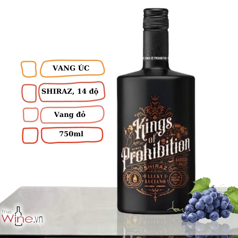 Vang nhập khẩu Úc King of Prohibition Red Blend