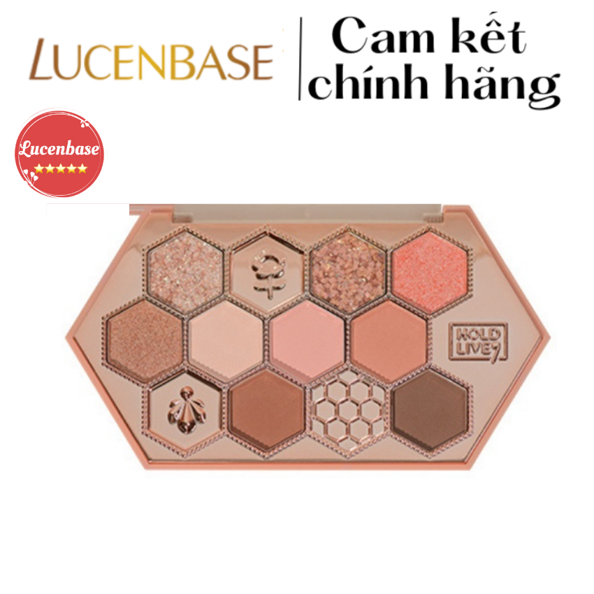 Bảng phấn mắt 12 màu Hold Live HoneyComb tổ ong dòng cao cấp HL506, phù hơp mọi phong cách mỹ phẩm nội địa trung chính hãng đến cùng lucenbase hãng