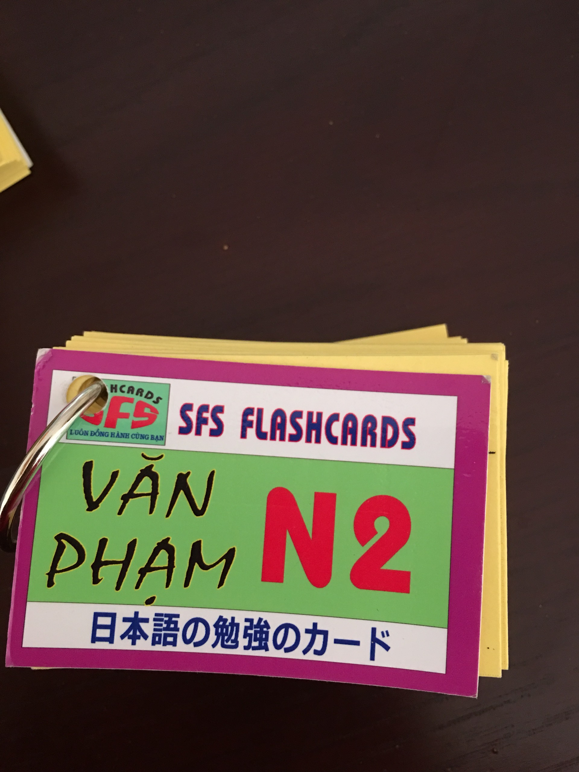 Flash card ngữ pháp N2 - thẻ ngữ pháp N2 có ép plastic chống nước