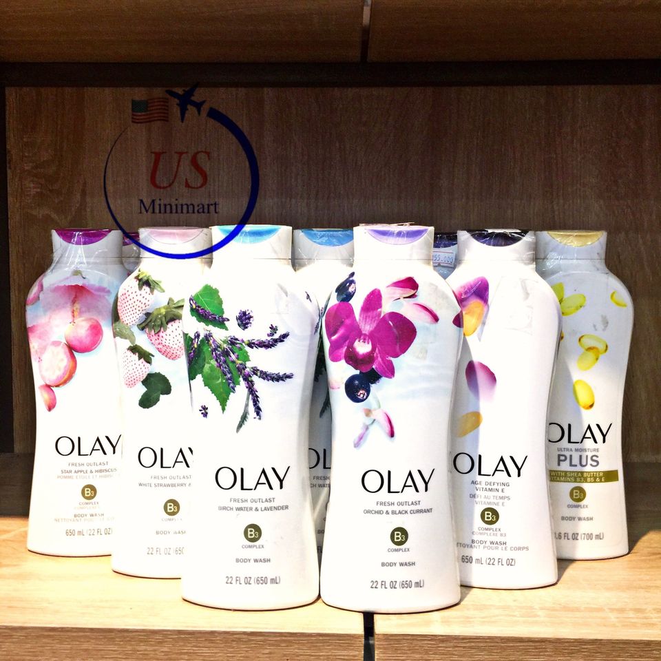 Sữa tắm dưỡng ẩm da Olay Body Wash 650ml của Mỹ - US Minimart