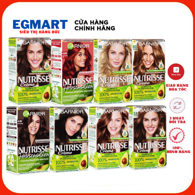 Thuốc nhuộm tóc phủ bạc Garnier Nutrisse, cho mái tóc màu bền  (Bill Đức)