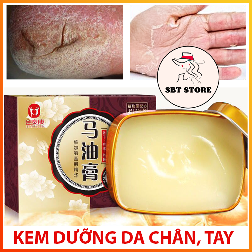 [Hàng Nội Địa] Kem Dưỡng Da Chân, Da Tay JINTAIKANG Hộp 80g Chiết Xuất Từ Dầu Ngựa Tinh Khiết - Làm Giảm Khô Da, Nứt Nẻ Gót Chân, Da Bong Tróc Do Thiếu Ẩm, Dưỡng Ẩm Và Phục Hồi Da