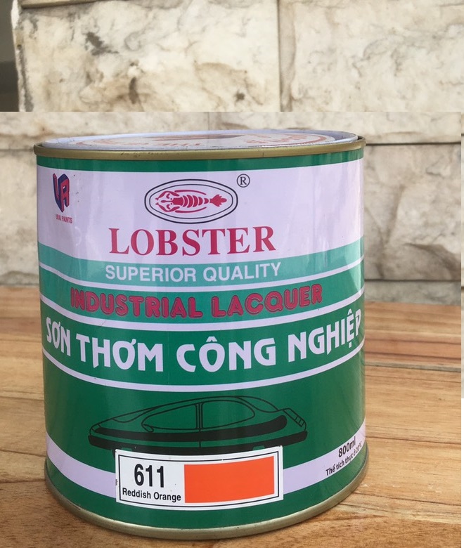Sơn thơm công nghiệp Lobster lon 800ml màu cam