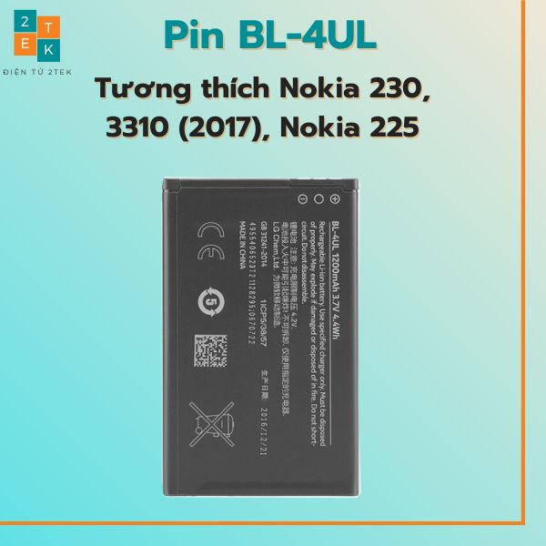 Pin nokia bl-4ul dùng cho nokia 3310 , nokia 230, nokia 225