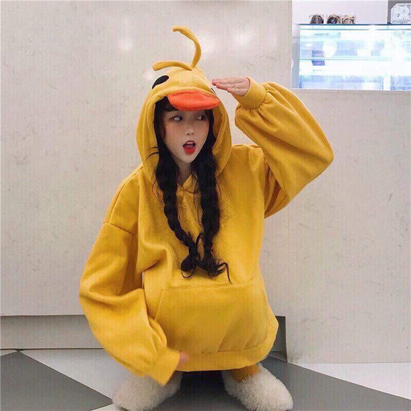 [HCM]ÁO KHOÁC HOODIE NỈ HINH VỊT CON SIÊU CUTE CỰC HOT (CHẤT DÀY DẶN FORM 65kg RỘNG Y HÌNH)