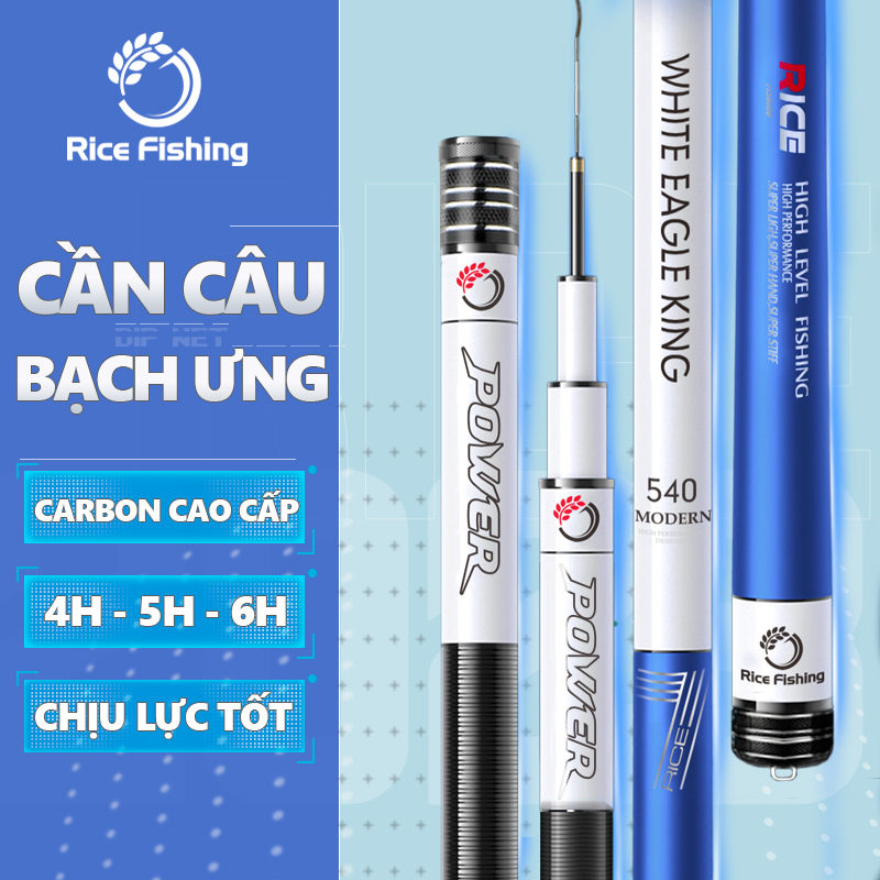 Cần câu tay Lăng Thiên Hoàn Mỹ Bạch Ưng Rice Fishing chuyên câu đài độ cứng 4H 5H 6H bán chạy nhất chính hãng