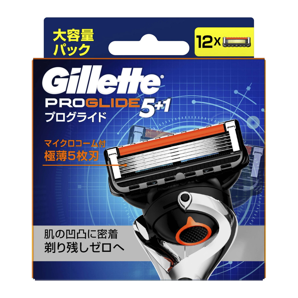 Vỉ 12 Lưỡi Dao Cạo Râu Gillette Fusion ProGlide 5+1