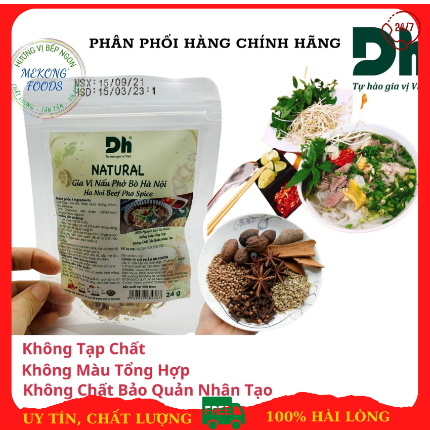 Combo 2 gói Gia Vị Nấu Phở Bò HÀ NỘI 24gr Natural