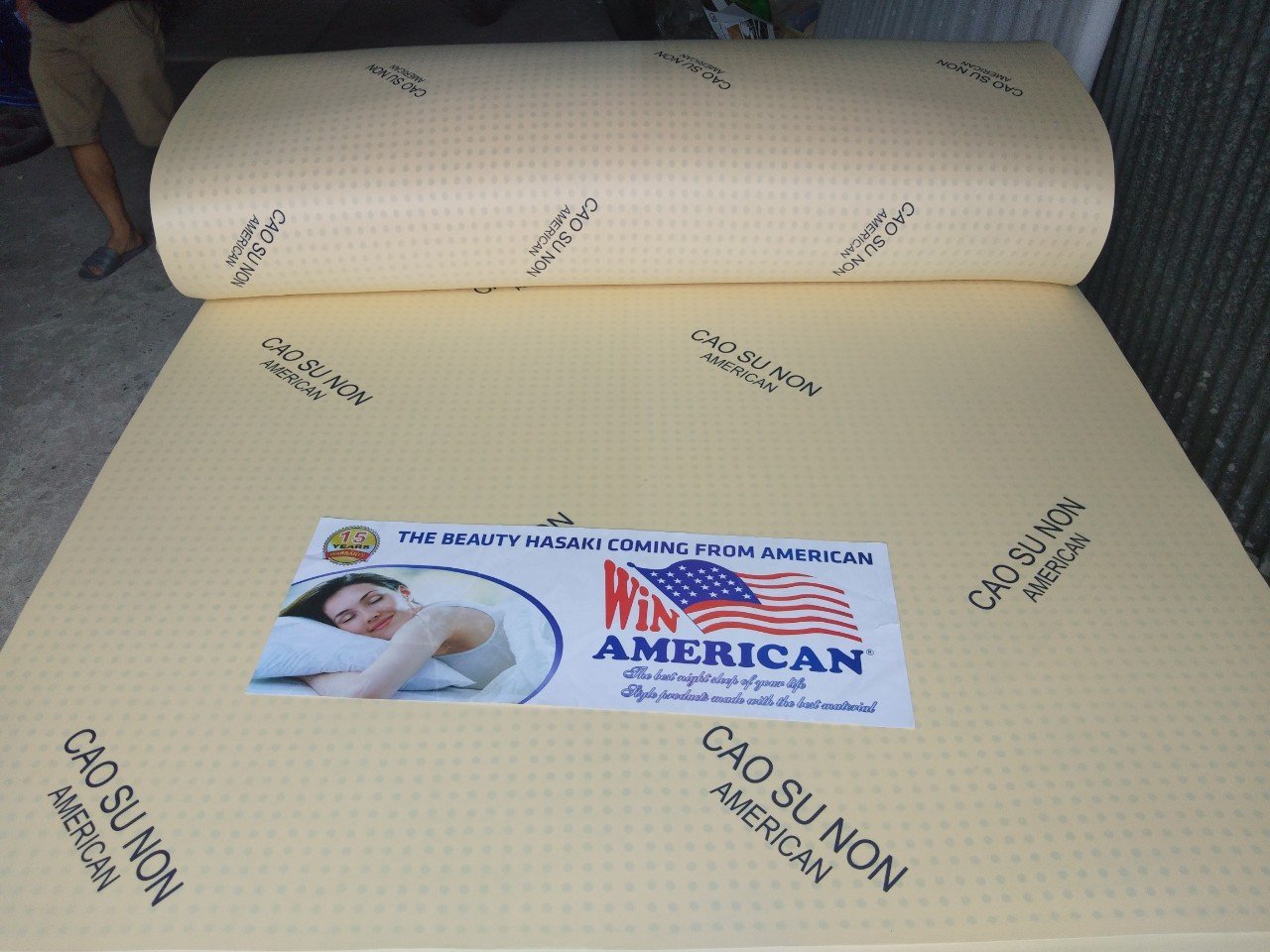 Nệm size 1m2 x2mx10cm cao su non american cao cấp