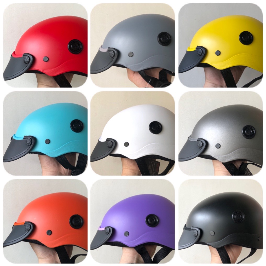 Mũ Bảo Hiểm Nữa Đầu Lỗ Thông Gió Thời Trang - Nón Sơn Cao Cấp Nhiều Màu