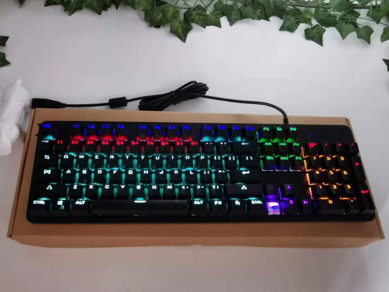 (HCM) Bàn Phím Chơi Game Cơ màu đen K913 led RGB giá rẽ(CÓ VIDEO)18 chế độ kết nối USB 2.0 nhấn 26 phím đồng thời tùy chỉnh chiếu sáng