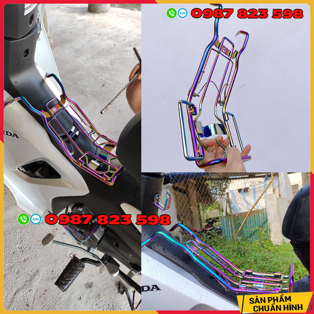 Baga Wave 110 ( 2017 - 2022 ) Mẫu 10 Li Inox Xi 7 Màu Titan