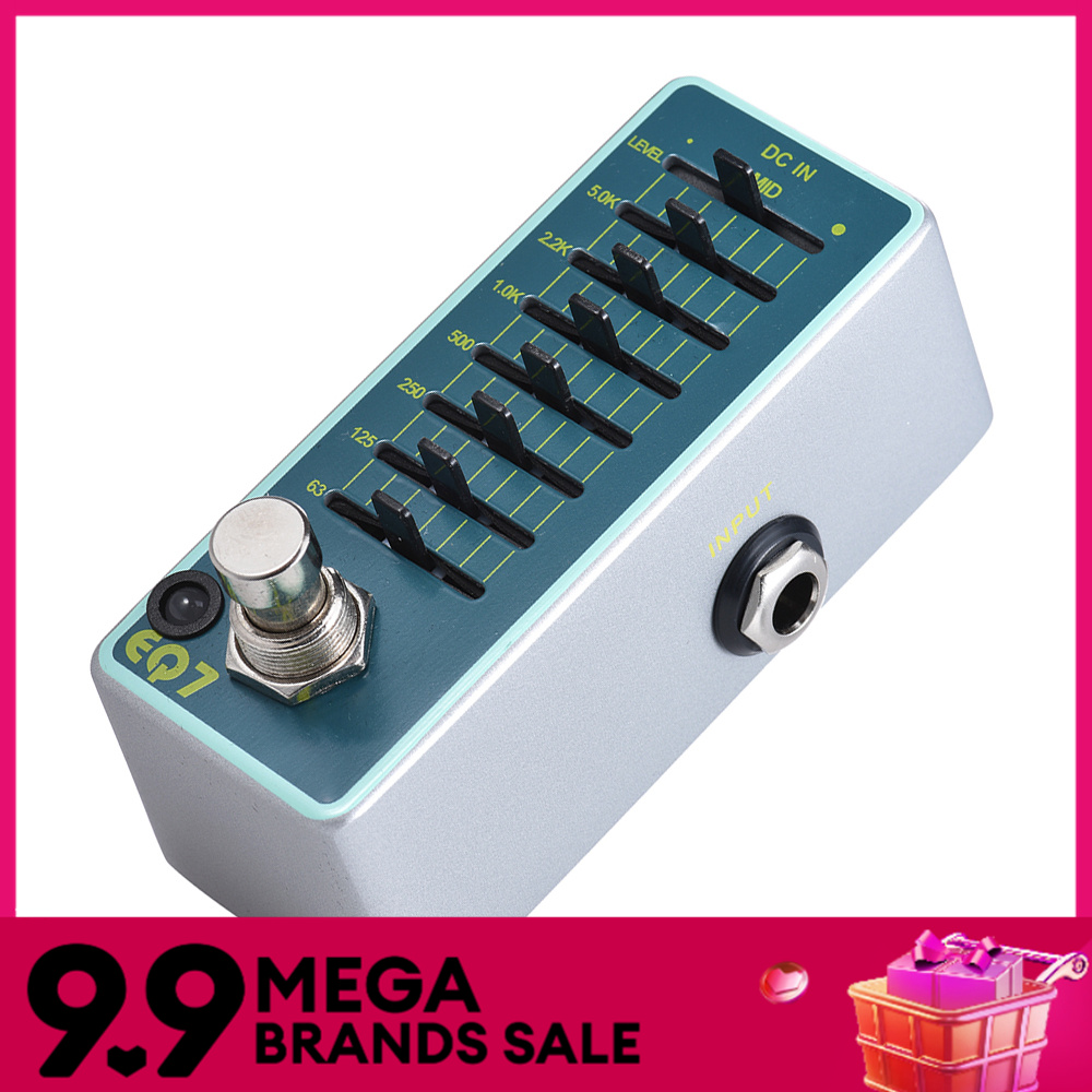 Eno ex eq7 guitar equalizer effect pedal 7-band eq full metal shell true bypass