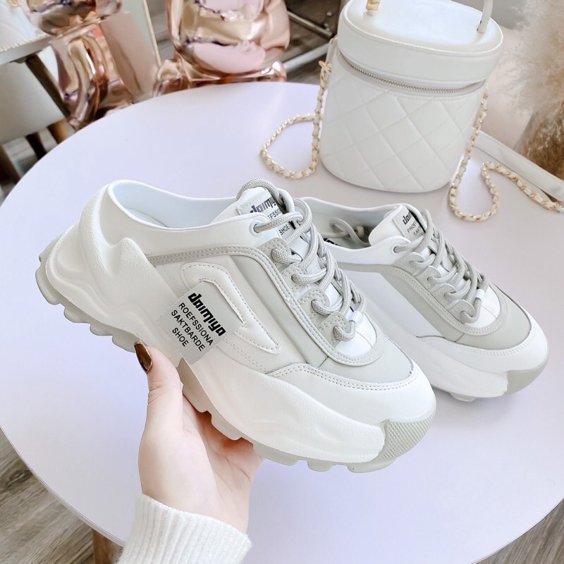 Giày sục nữ độn đế 7cm, mẫu giày sục nữ tăng chiều cao mẫu mới nhất 2022.