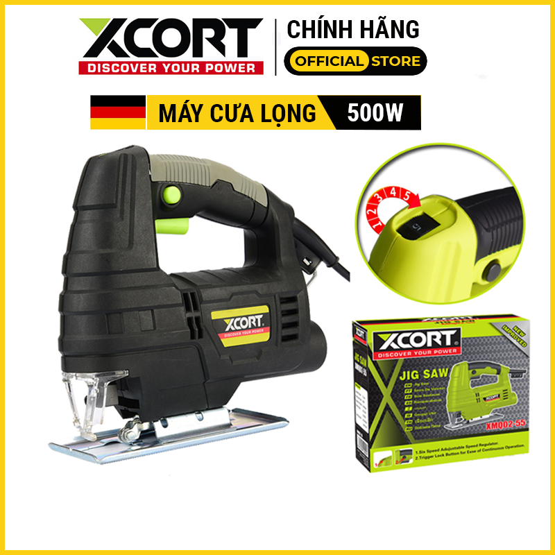 Máy cưa lọng gỗ-Máy cưa lọng cầm tay Xcort 500W-Chính hãng, thiết kế tinh tế, phần tay cầm vừa lòng bàn tay đã vậy còn được bọc lớp cao su