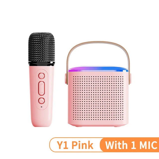 Y1 micro kép không dây máy Karaoke hệ thống KTV DSP Loa Bluetooth 5.3 PA âm thanh nổi HIFI âm thanh vòm RGB đèn LED nhiều màu