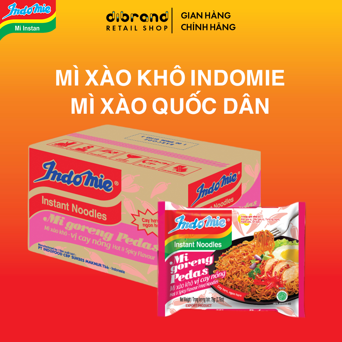 - mì goreng pedas vị cay nồng indomie