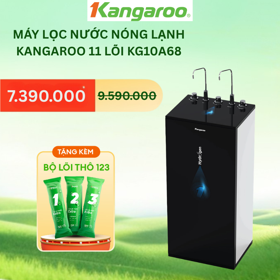 [LẮP ĐẶT MIỄN PHÍ] Máy lọc nước Kangaroo Hydrogen nóng lạnh 9 lõi KG100ESGHC9