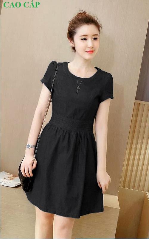 CAO CẤP Đầm Jean Xòe Dịu Dàng V3021 (Hết xanh)