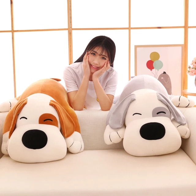 Gấu bông chú chó nằm mắt híp 65cm đáng yêu nghộ nghĩnh
