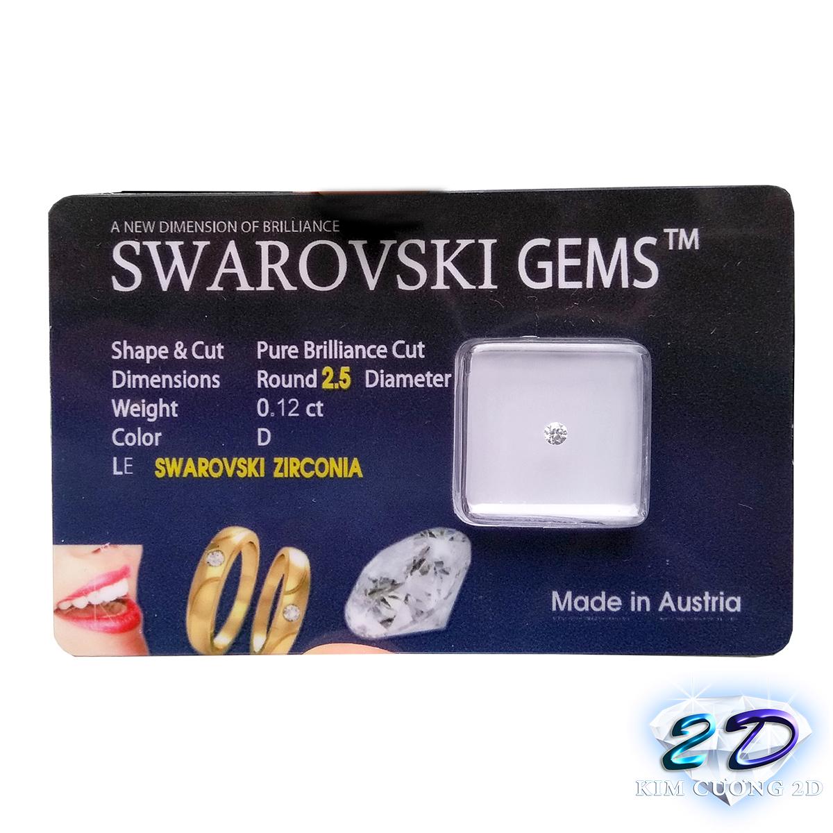 [HCM]Kim cương nhân tạo đính răng Swarovski Gems 2.5LY (kiểm định ép vĩ)