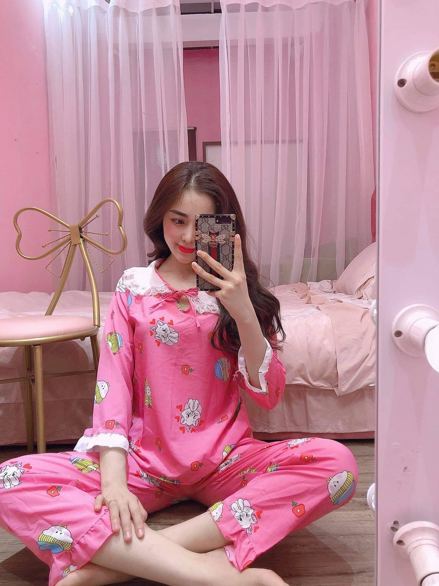 PIZAMA TAY DÀI QUẦN DÀI MẶC NHÀ SIÊU DỄ THƯƠNG .HÌNH SHOP TỰ CHỤP