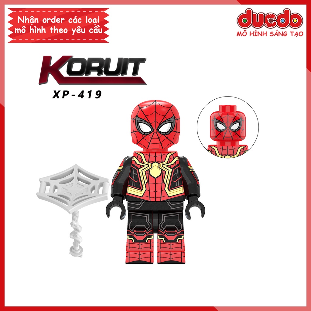 Minifigures nhân vật Spider Man người nhện không còn nhà - Đồ chơi Lắp ɡhép  Xếp hình Mini Iron Man Mô hình KORUIT KT1055 