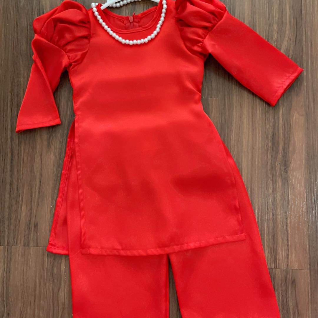 Bộ đồ quần áo dài bé gái chất liệu lụa cao cấp 8-22kg Angel Baby Thời Trang Thiết Kế