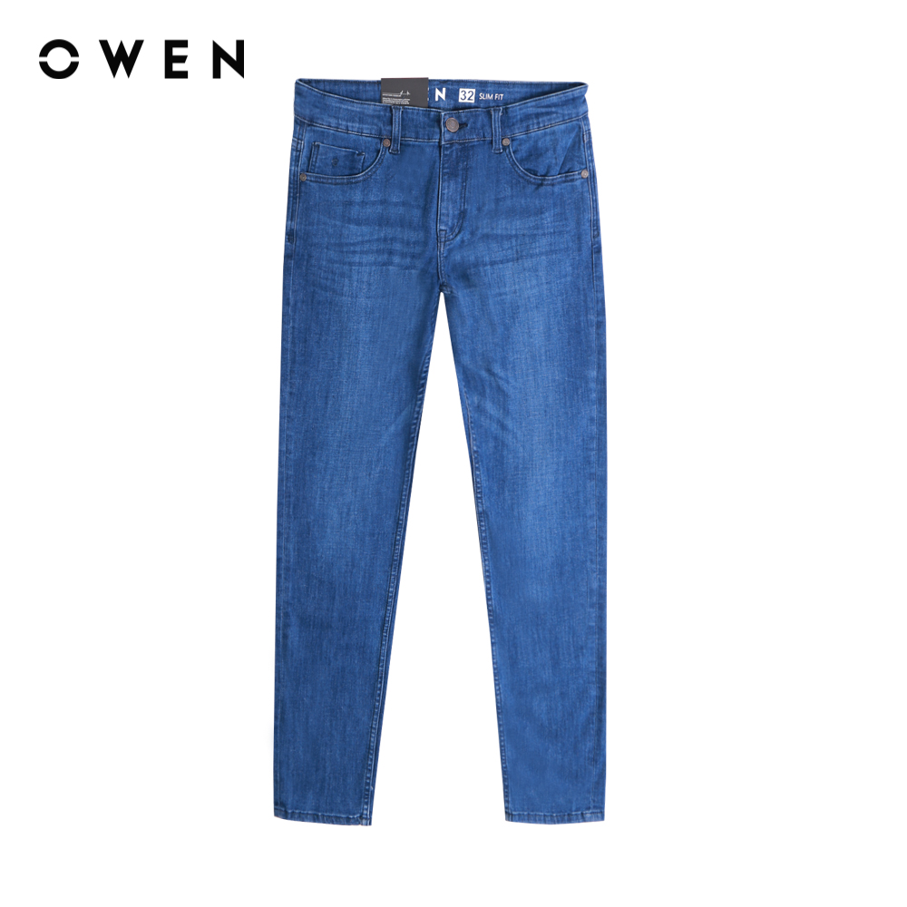 SEOWEN - Quần jeans Slim Fit QJSL221490 màu Xanh chất liệu Cotton - Spandex 12537