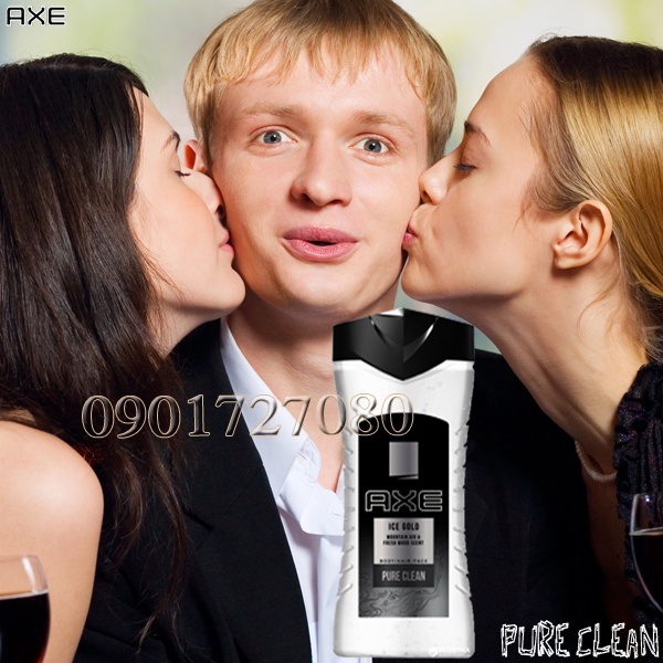 Sữa tắm gội axe pure clean 400ml - đức