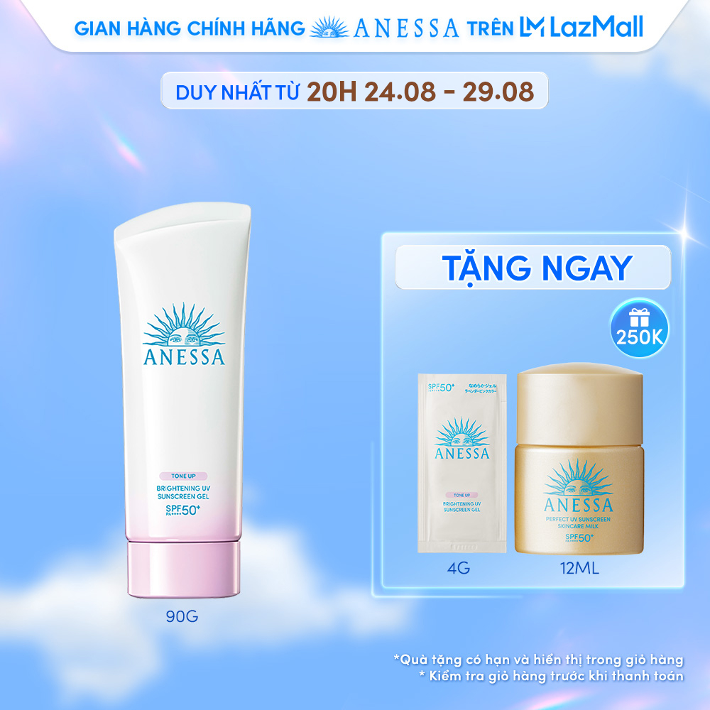 [20h 24.8 - 29.8 | QUÀ 250K] Gel chống nắng dưỡng sáng nâng tông & hiệu chỉnh sắc da Brightening gel SPF50+ PA++++ 90g