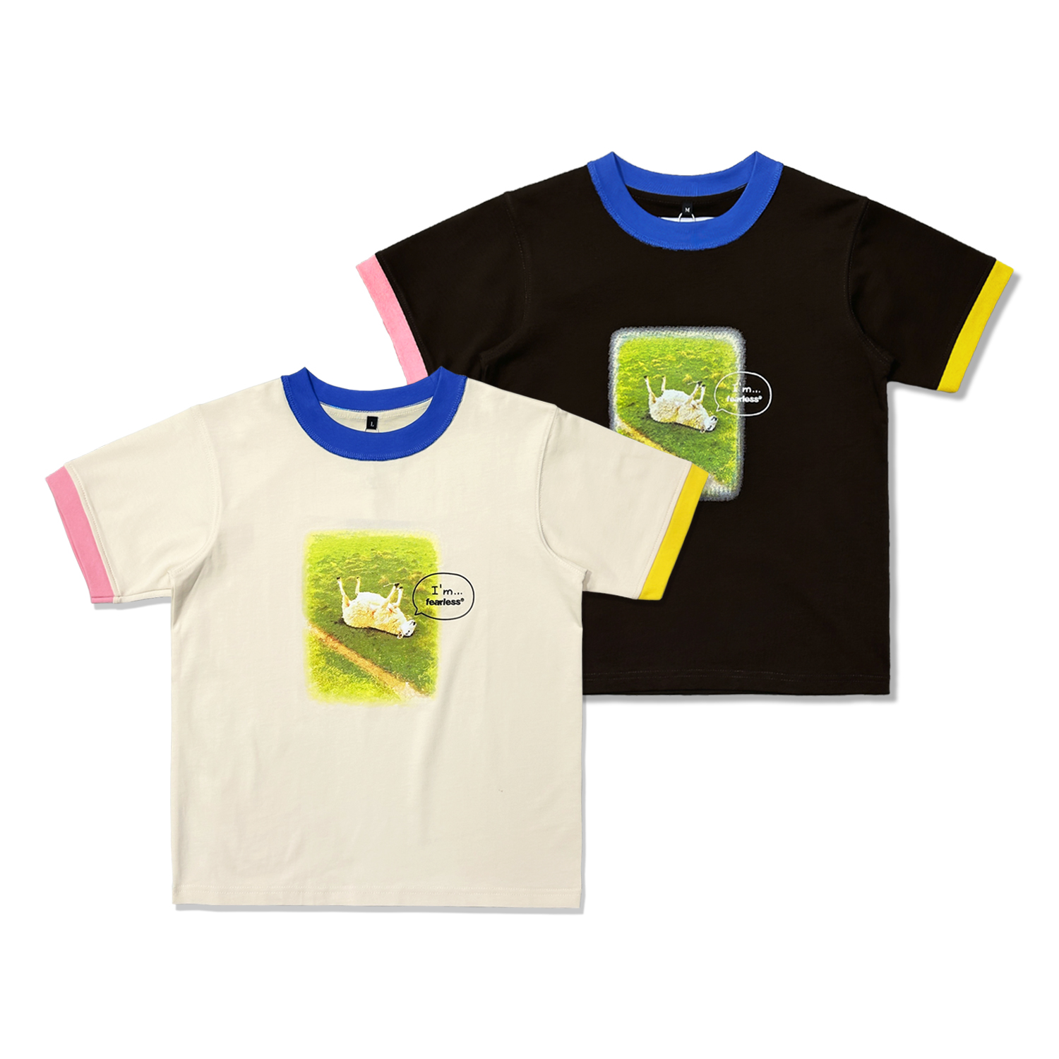 Áo thun nữ baby tee fearless sheep cotton 2c 250gsm