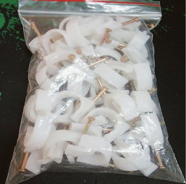 Túi 100 Chiếc Đinh Ghim Dây Điện - Nẹp Ruột Gà Hoặc 4 Dây Liền Nguồn Thi Công Tiện Dụng - Giá Siêu Rẻ