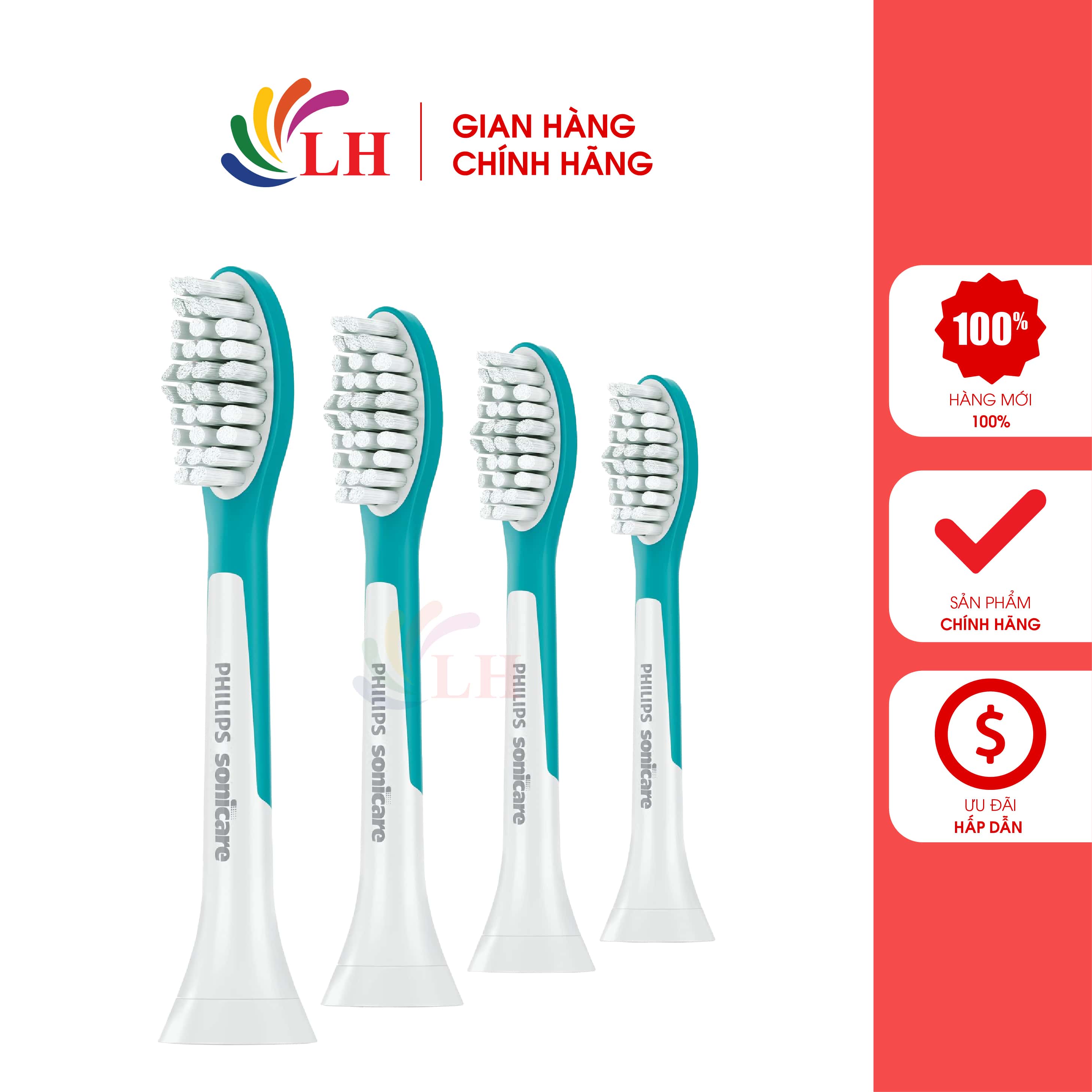 Đầu bàn chải thay thế bàn chải điện trẻ em Philips Sonicare For Kids 7+ - Đầu bàn chải siêu mềm, an toàn cho nướu, phù hợp cho bé trên 7 tuổi