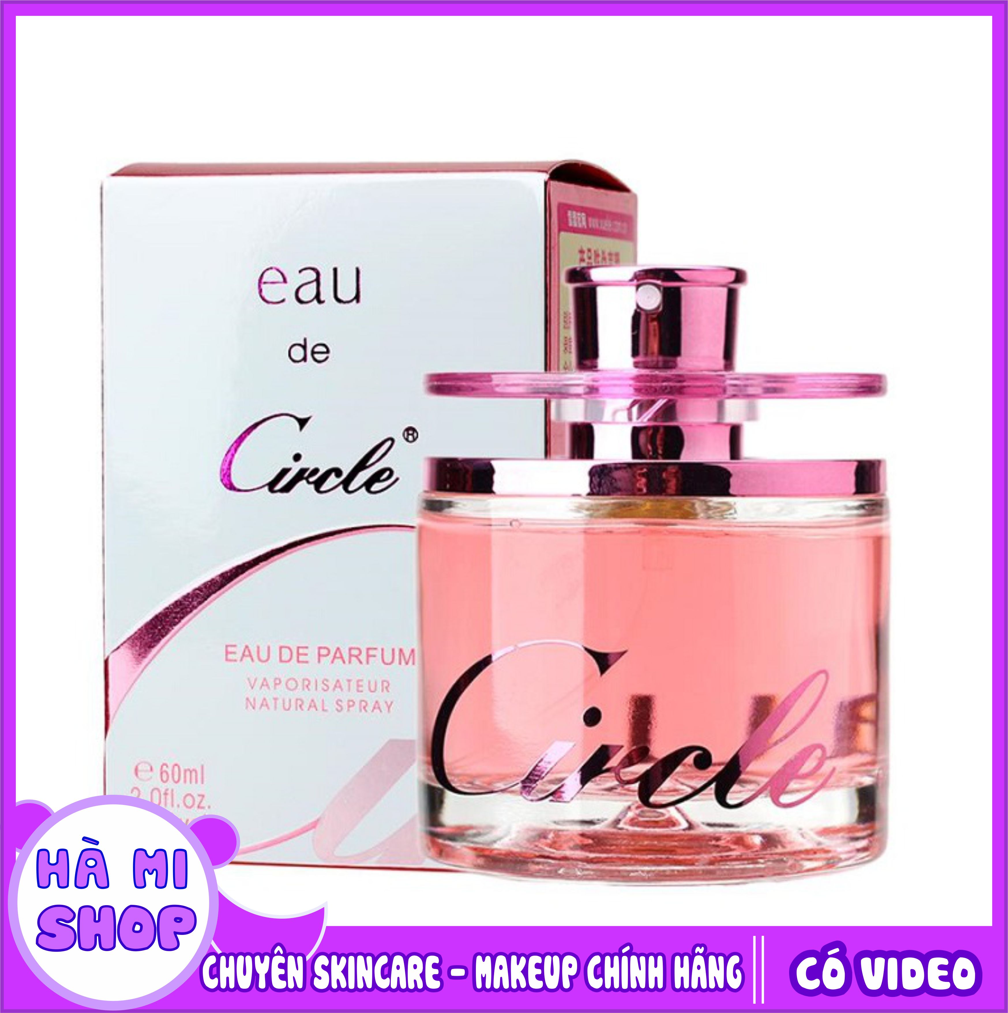 Nước Hoa Pháp Circle 60ml - Nhỏ gọn, dễ thương, lọ dạng xịt - Gợi cảm, ngọt ngào, thanh lịch, nhẹ nhàng