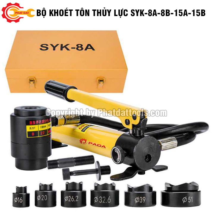 Máy Đột Lỗ Thủy Lực Cầm Tay SYK8A-Bộ Khoét Tôn Thủy Lực