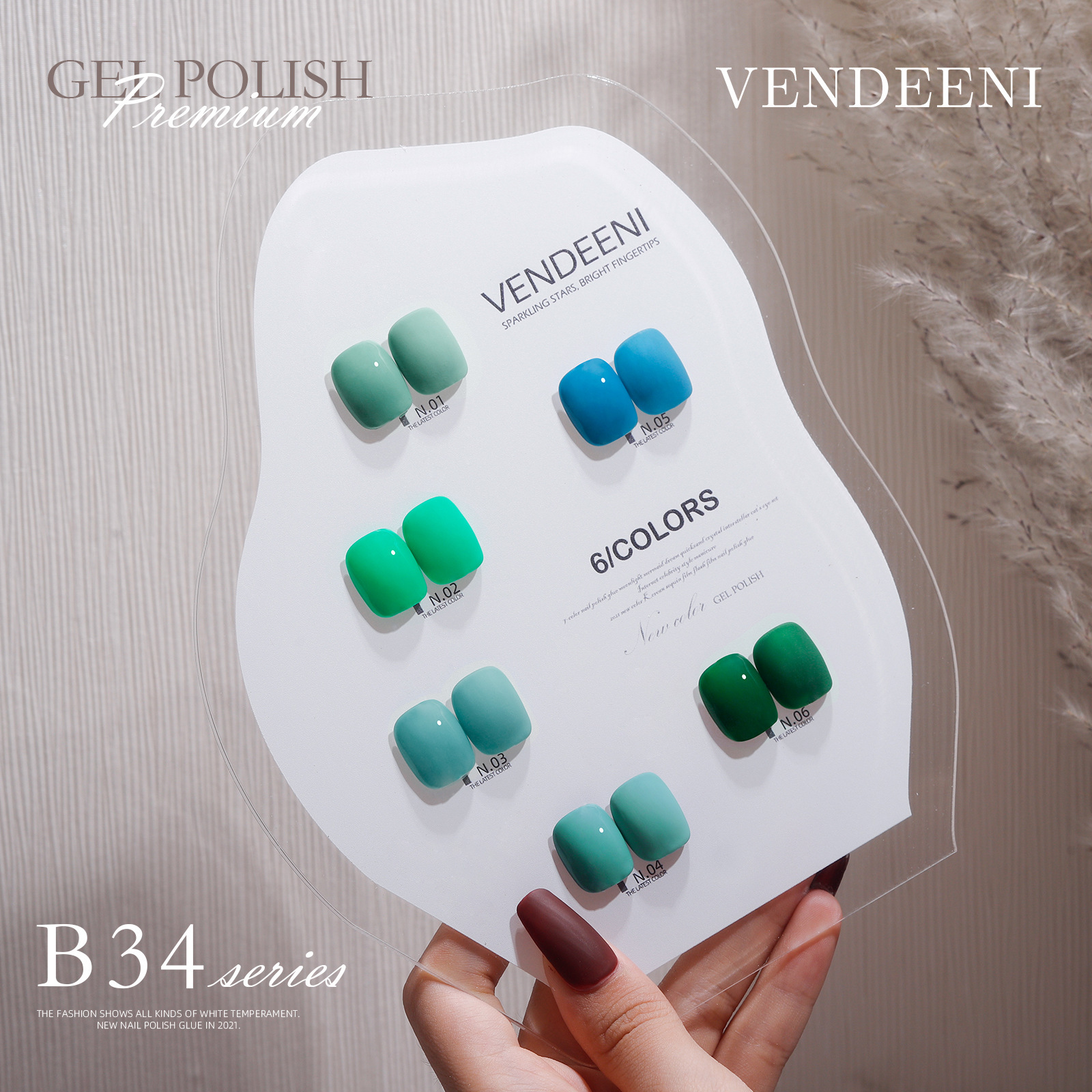 [CHÍNH HÃNG] Sơn gel VENDEENI chai đỏ mã B34 - 15ml - Lẻ màu