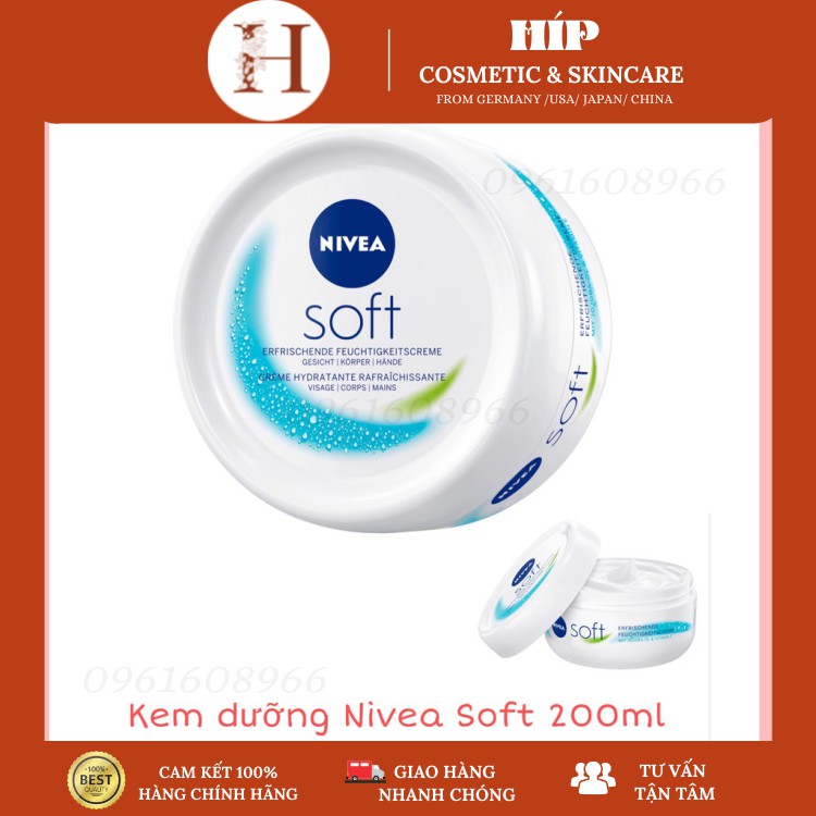 Kem dưỡng toàn thân nivea soft 200ml