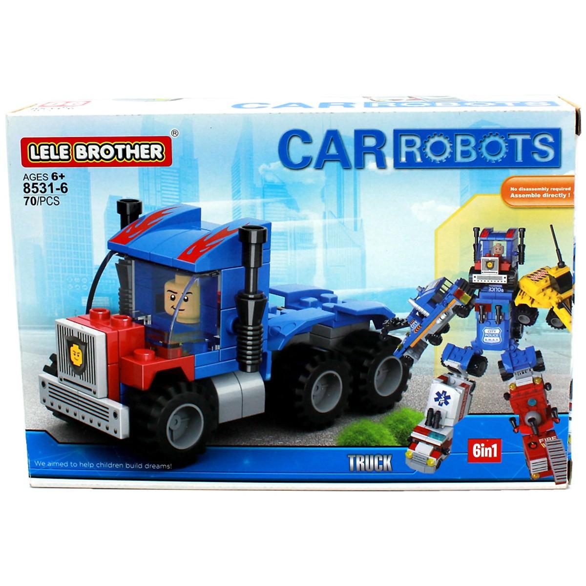 Đồ chơi lắp ráp Xe đầu kéo Excavator Truck Lele Brother