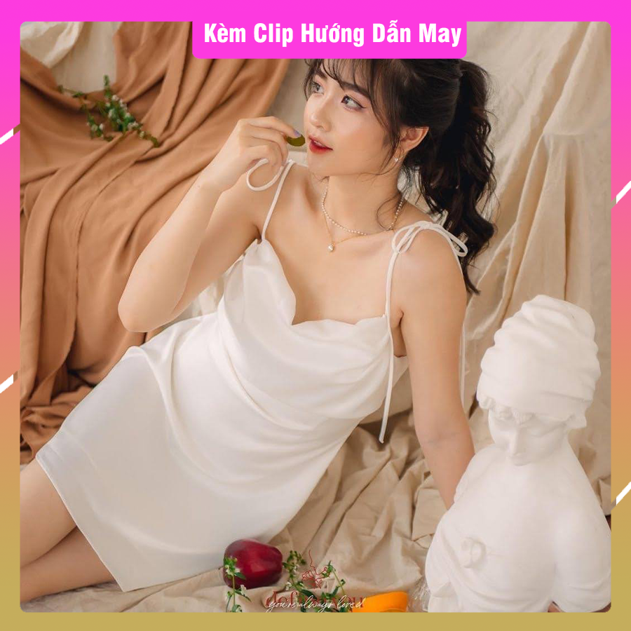 V006_Rập giấy đầm cổ đổ xếp li ngực