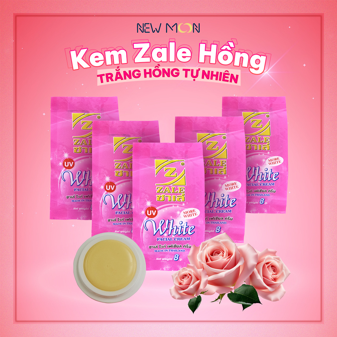 Kem Nén Dưỡng Trắng Da ZALE Hồng Ngọc Trai Thái Lan Chính Hãng Combo 5 Lọ