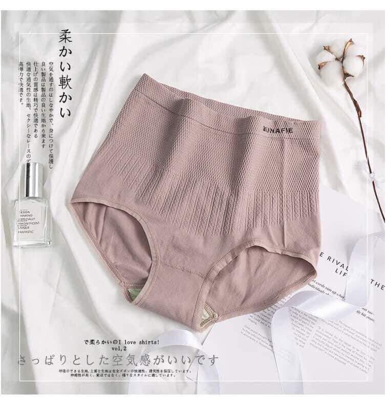 Quần lót manu cạp cao -quần lót nữ cotton co dãn 4 chiều cao cấp