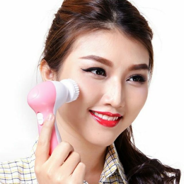 Máy rửa mặt và đánh kem nền 4d clean 5 in 1