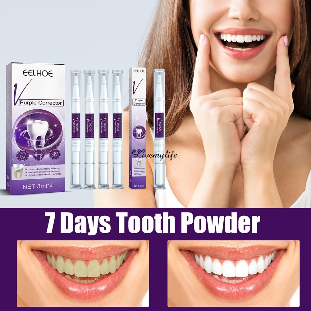 Eelhoe V34 Purple Toner Tooth Whitening Pen Tooth Whitening Set Clean