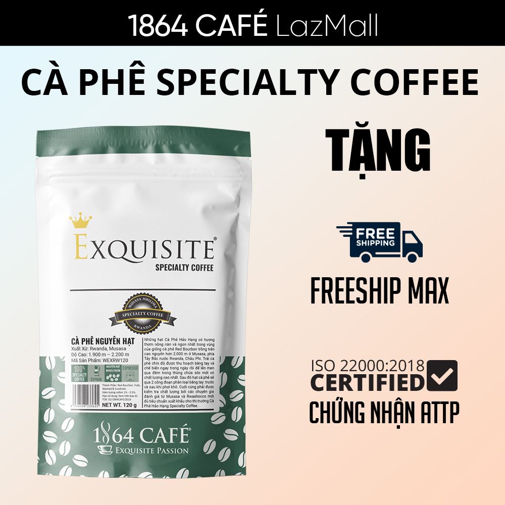 120g Specialty Coffee Nguyên Hạt Rwanda Musasa Cà Phê Hảo Hạng Exquisite®