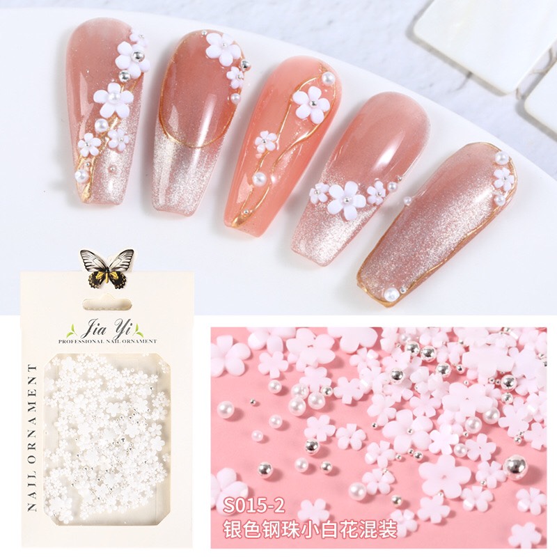 Set hoa nhí đính trang trí móng