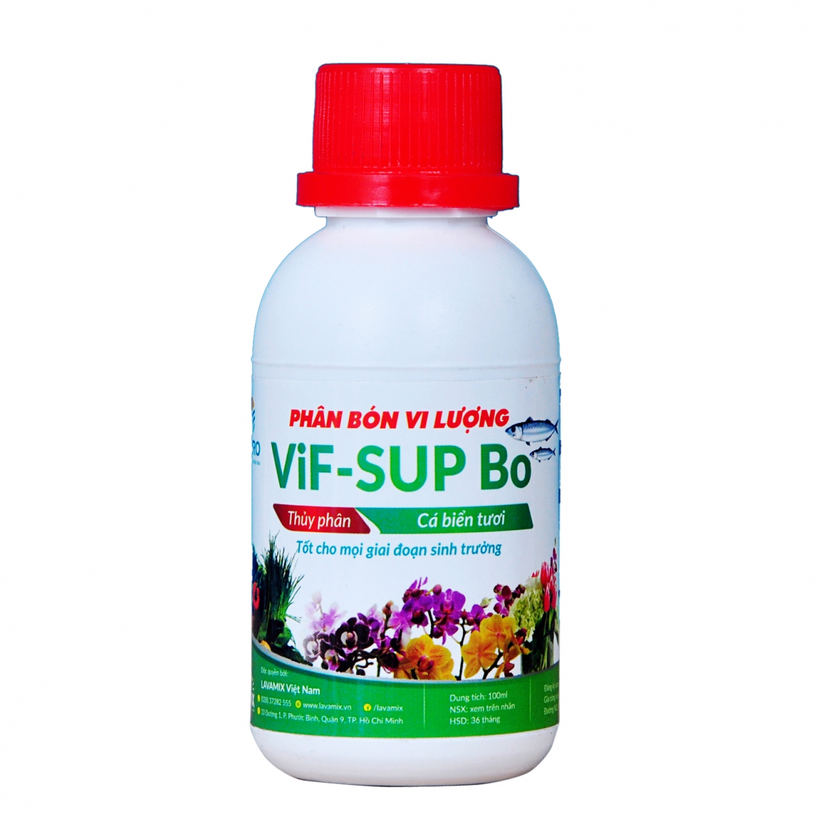 Phân bón vi lượng thủy phân cá biển chuyên lan cây kiểng tốt cho mọi giai đoạn vif sup bo - chai 100ml
