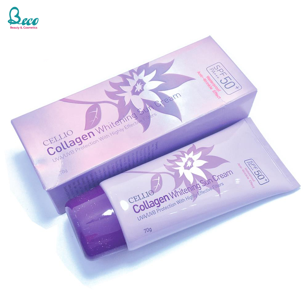 Kem Chống Nắng Cellio SPF 50+ PA+++  - Tím